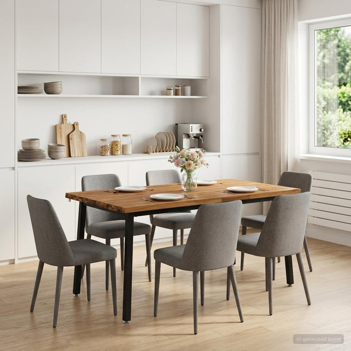 Masa de dining cu margine vie 160 x 70 x 75 cm natural WALTI