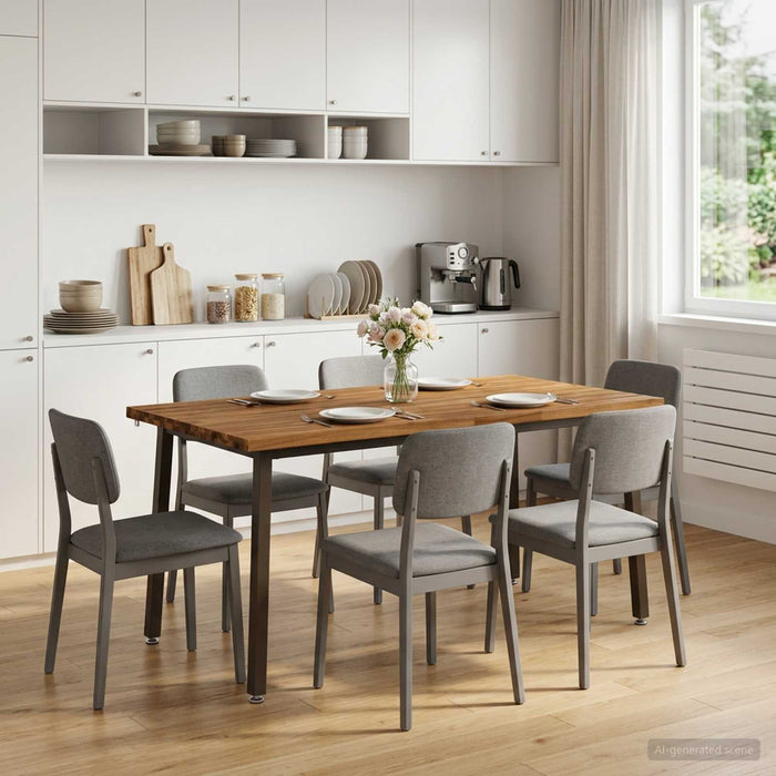 Masa de dining cu margine vie 160 x 70 x 75 cm natural WALTI