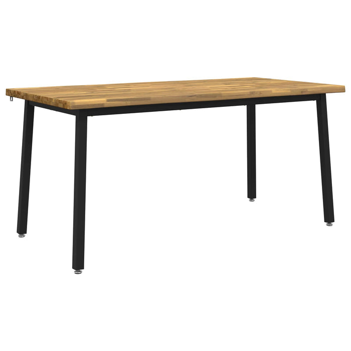 Masa de dining cu margine vie 160 x 80 x 75 cm Alb WALTI