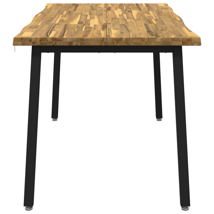 Masa de dining cu margine vie 140 x 90 x 75 cm Alb WALTI