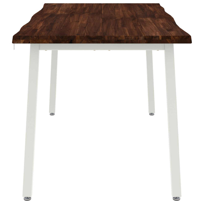 Masa de dining cu margine vie 160 x 90 x 75 cm Maro închis WALTI