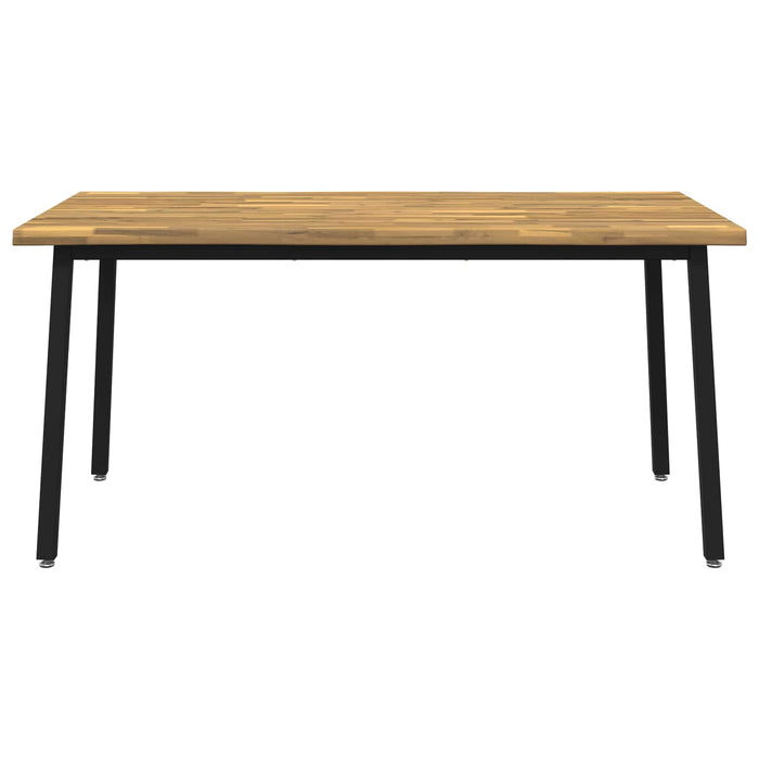 Masa de dining cu margine vie 160 x 90 x 75 cm Alb WALTI