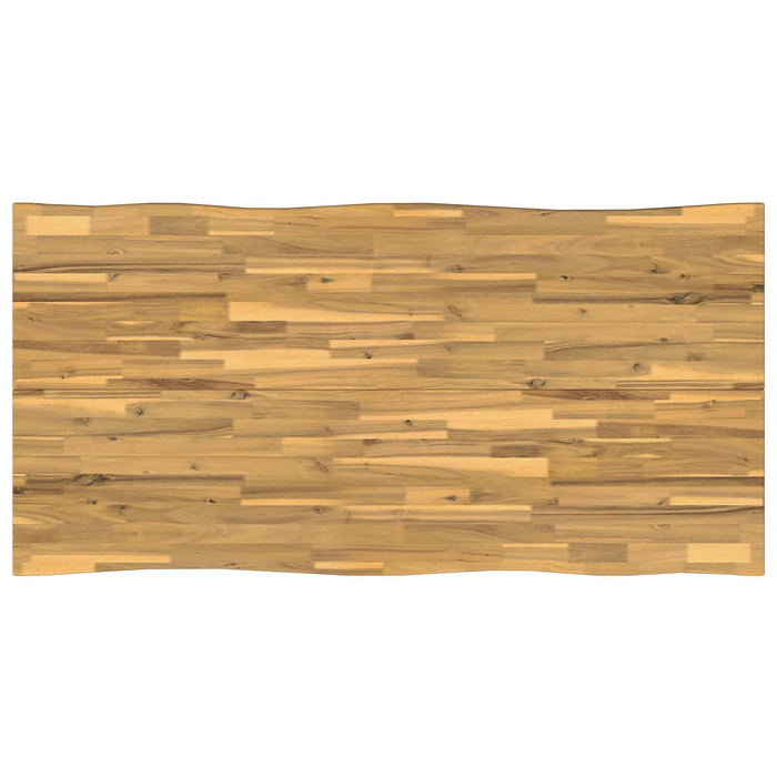 Masa de dining cu margine vie 160 x 90 x 75 cm Alb WALTI