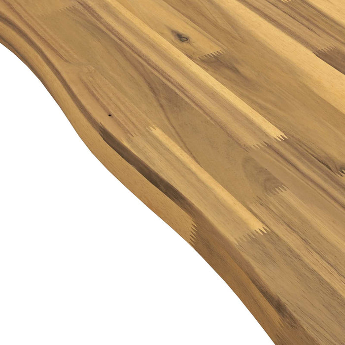 Masa de dining cu margine vie 160 x 90 x 75 cm Alb WALTI