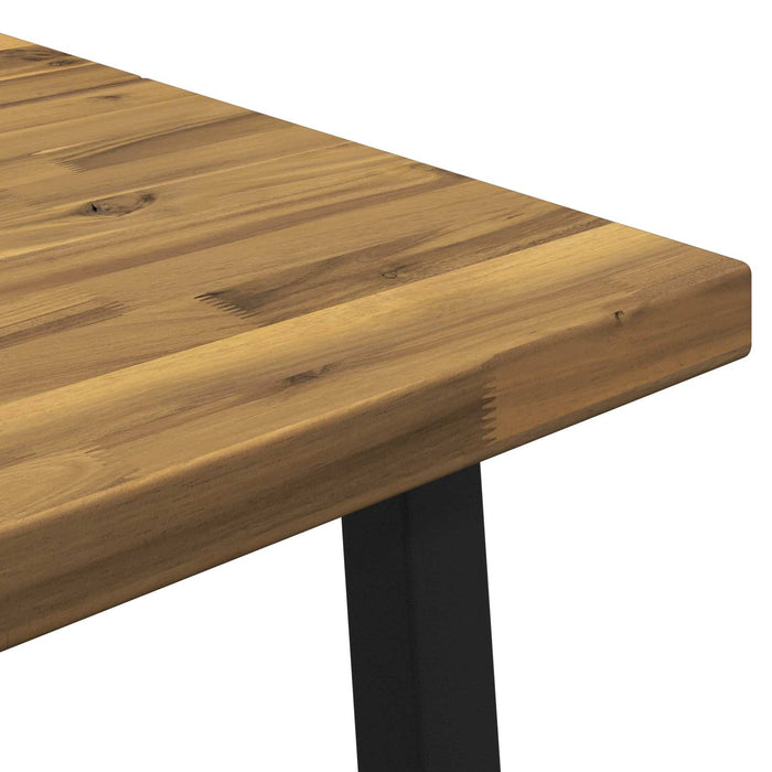 Masă de dining pătrată 160 x 70 x 75 cm Lemn Solid de Acacia WALTI