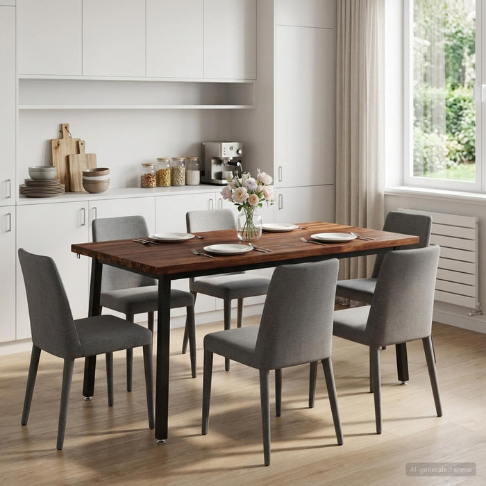 Masă de dining pătrată 160 x 70 x 75 cm Lemn Solid de Acacia WALTI
