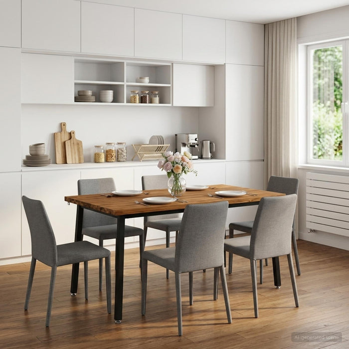 Masă de dining pătrată 160 x 70 x 75 cm Lemn Solid de Acacia WALTI