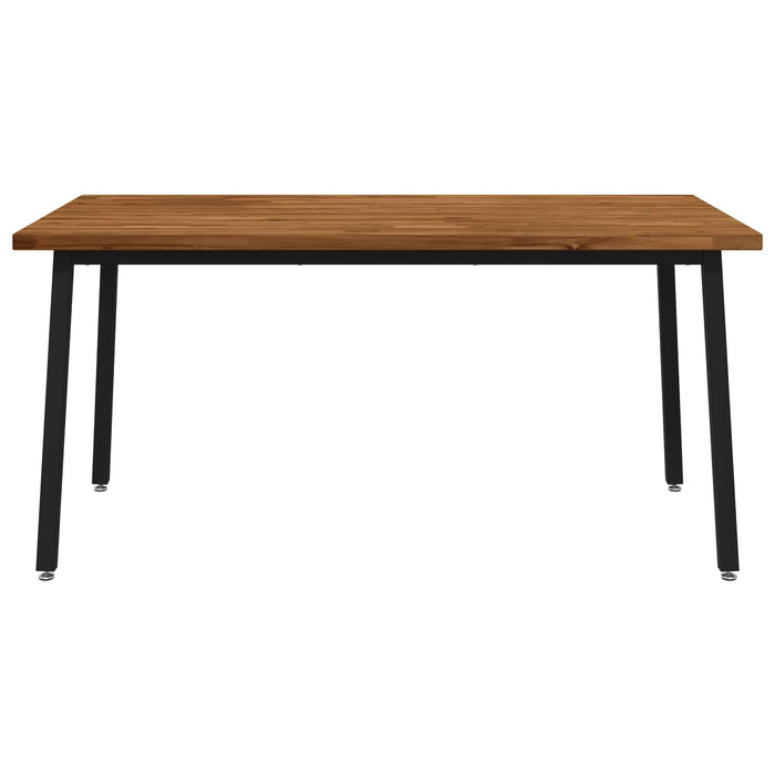 Masă de dining pătrată 160 x 80 x 75 cm Lemn Solid de Acacia WALTI
