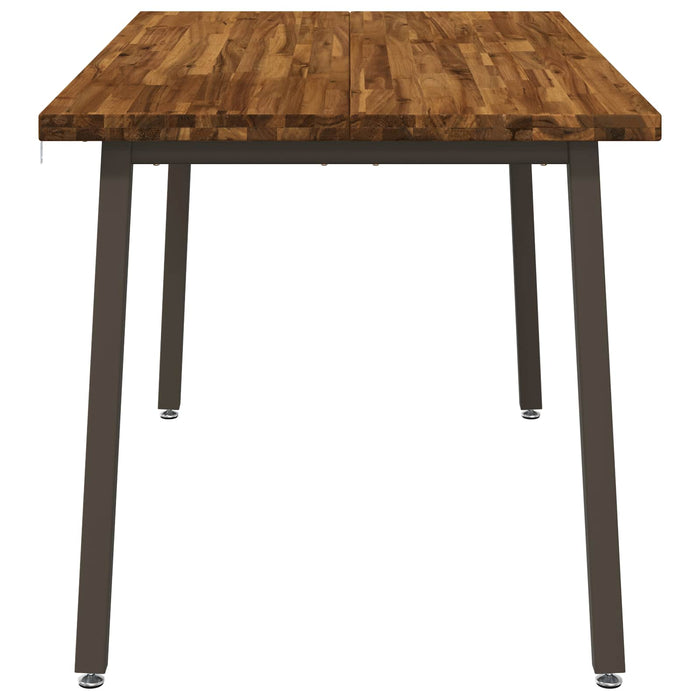 Masă de dining pătrată 140 x 90 x 75 cm Lemn Solid de Acacia WALTI