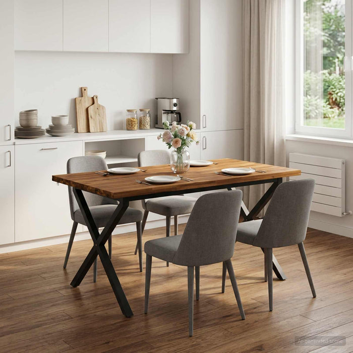 Masa de dining cu margine vie 140 x 70 x 75 cm natural WALTI