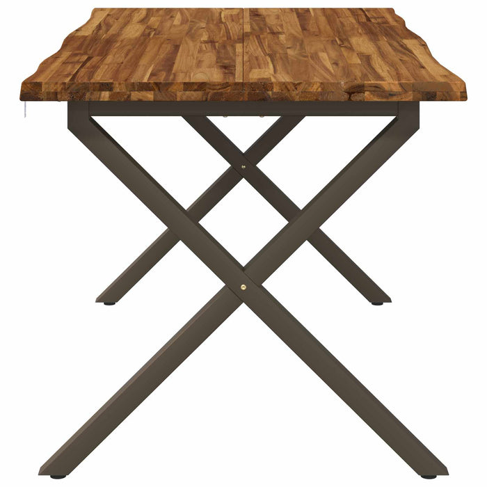 Masa de dining cu margine vie 140 x 80 x 75 cm natural WALTI