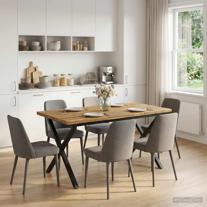 Masa de dining cu margine vie 140 x 90 x 75 cm - WALTI WALTI