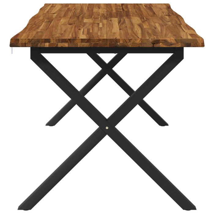 Masa de dining cu margine vie 160 x 80 x 75 cm natural WALTI