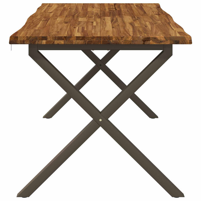 Masa de dining cu margine vie 160 x 80 x 75 cm natural WALTI