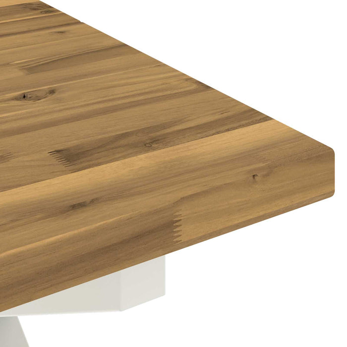 Masă de dining pătrată 120 x 90 x 75 cm Lemn Solid de Acacia - WALTI WALTI