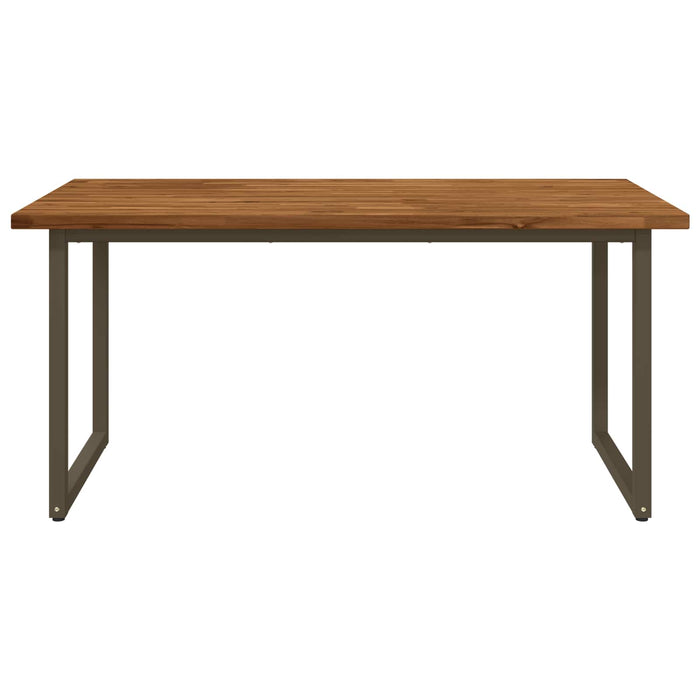 Masă de dining pătrată 160 x 70 x 75 cm Lemn Solid de Acacia WALTI