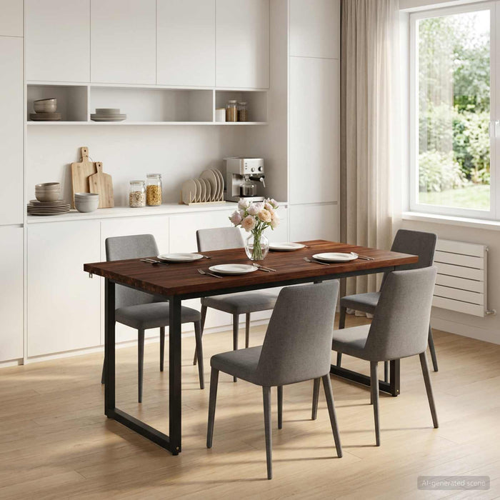 Masă de dining pătrată 160 x 70 x 75 cm Lemn Solid de Acacia WALTI