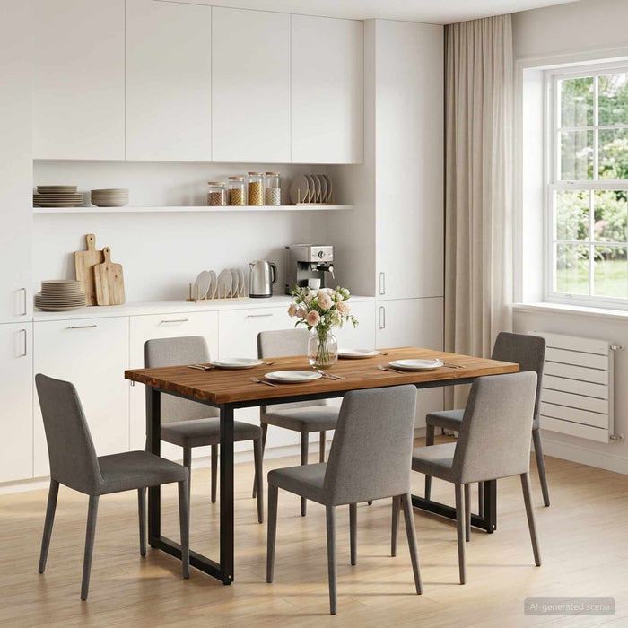 Masă de dining pătrată 160 x 70 x 75 cm Lemn Solid de Acacia WALTI