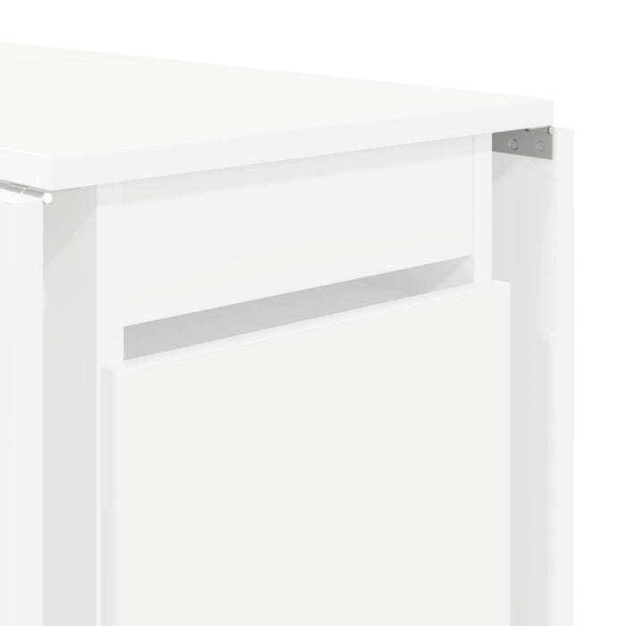 Masă de dining 2 pcs 140 x 80 x 77 cm Lemn prelucrat Alb - WALTI WALTI
