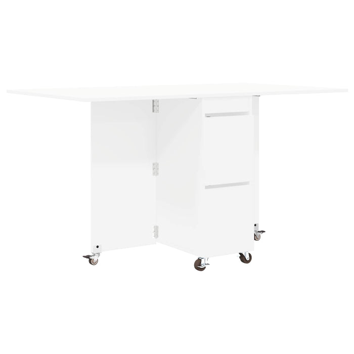 Masă de dining 2 pcs 140 x 80 x 77 cm Lemn prelucrat Alb - WALTI WALTI