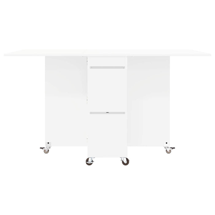 Masă de dining 2 pcs 140 x 80 x 77 cm Lemn prelucrat Alb - WALTI WALTI