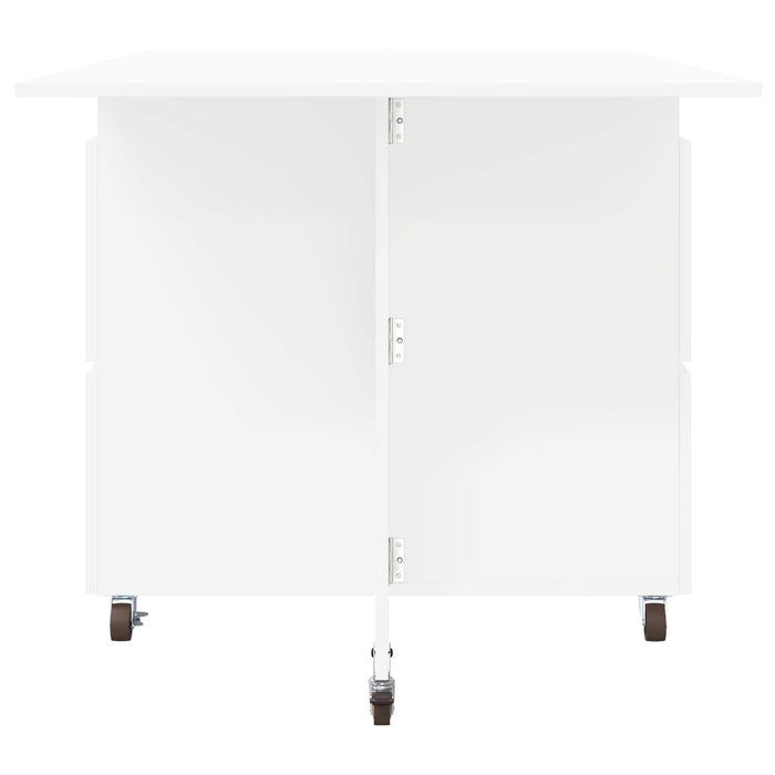 Masă de dining 2 pcs 140 x 80 x 77 cm Lemn prelucrat Alb - WALTI WALTI