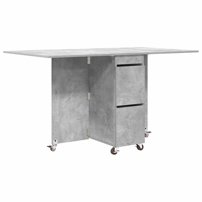 Masă de dining 2 pcs 140 x 80 x 77 cm Lemn prelucrat Gri Beton - WALTI WALTI