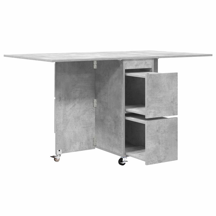 Masă de dining 2 pcs 140 x 80 x 77 cm Lemn prelucrat Gri Beton - WALTI WALTI