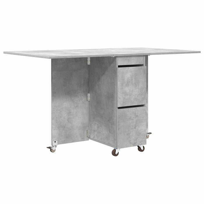 Masă de dining 2 pcs 140 x 80 x 77 cm Lemn prelucrat Gri Beton - WALTI WALTI