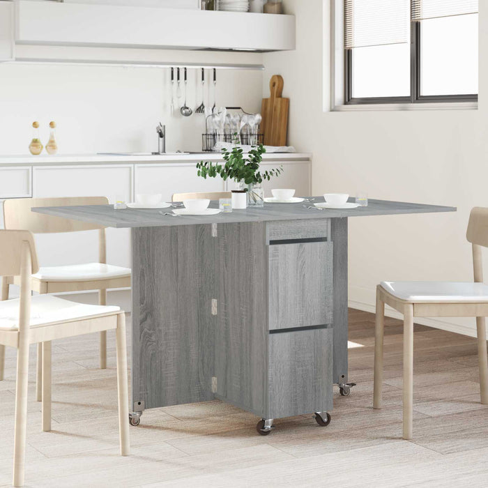 Masă de dining 2 pcs 140 x 80 x 77 cm Lemn prelucrat Sonoma gri - WALTI WALTI