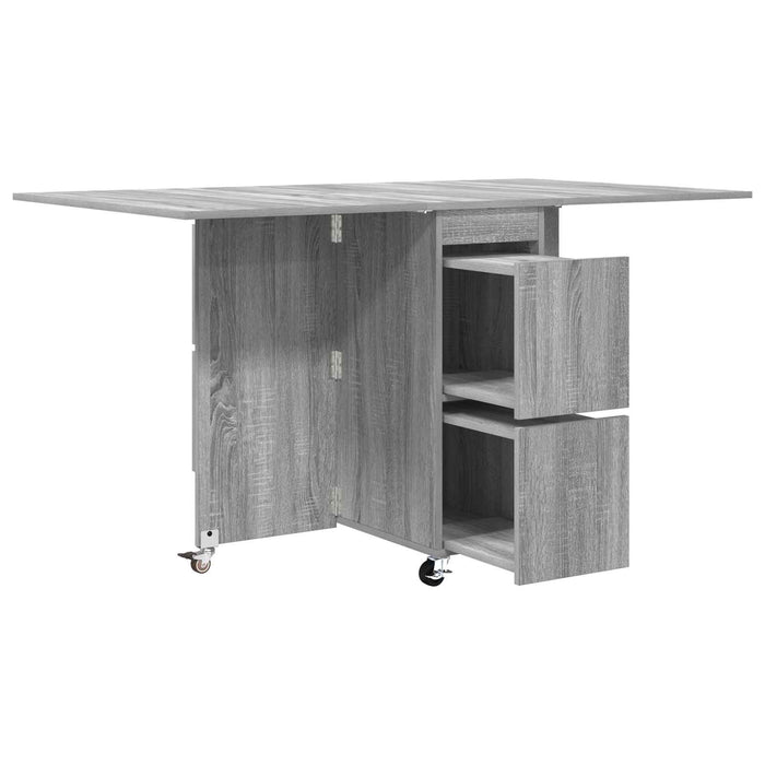 Masă de dining 2 pcs 140 x 80 x 77 cm Lemn prelucrat Sonoma gri - WALTI WALTI