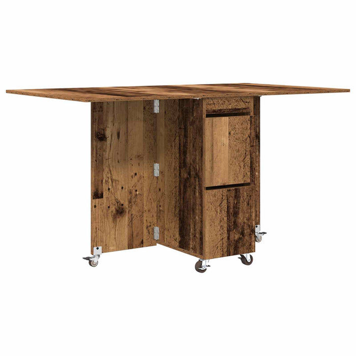 Masă de dining 2 pcs 140 x 80 x 77 cm Lemn prelucrat Lemn vechi - WALTI WALTI