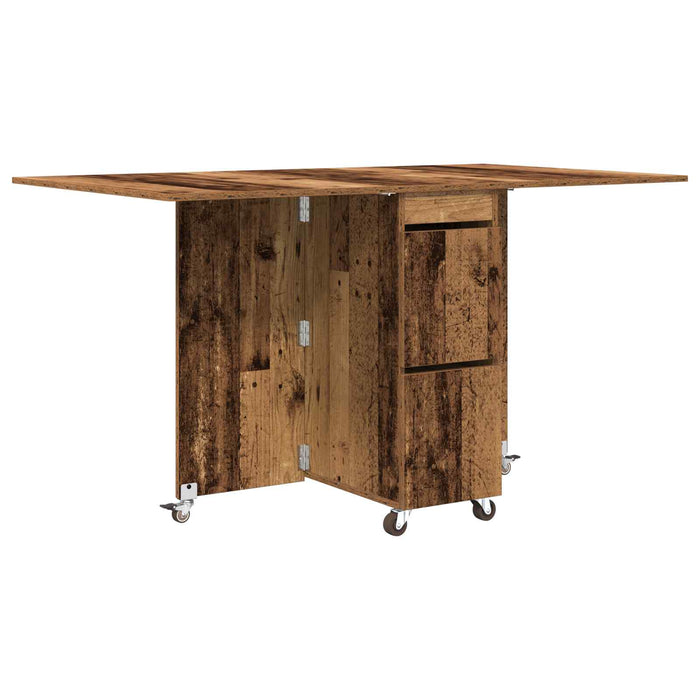 Masă de dining 2 pcs 140 x 80 x 77 cm Lemn prelucrat Lemn vechi - WALTI WALTI