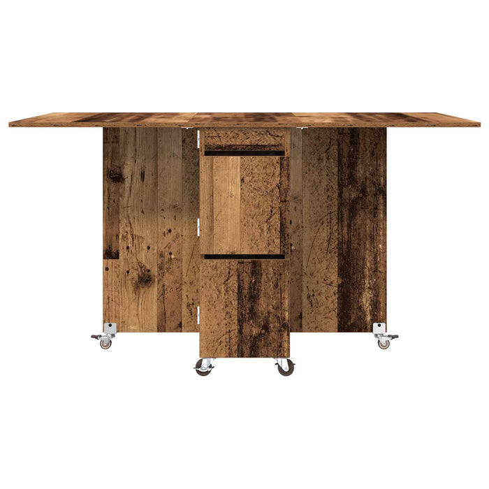 Masă de dining 2 pcs 140 x 80 x 77 cm Lemn prelucrat Lemn vechi - WALTI WALTI
