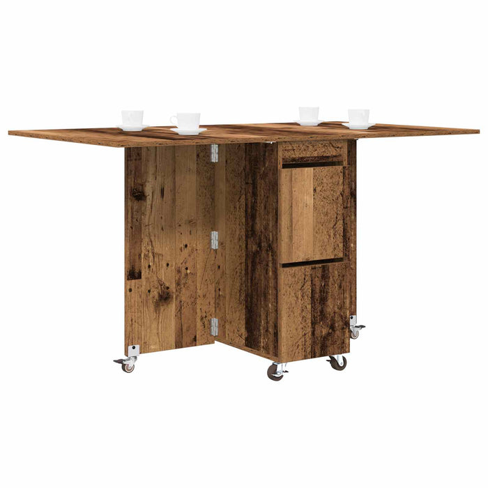 Masă de dining 2 pcs 140 x 80 x 77 cm Lemn prelucrat Lemn vechi - WALTI WALTI