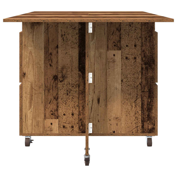 Masă de dining 2 pcs 140 x 80 x 77 cm Lemn prelucrat Lemn vechi - WALTI WALTI