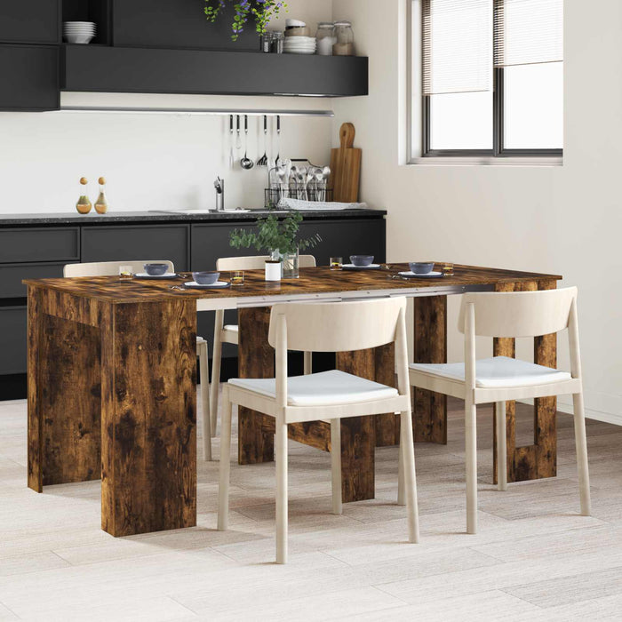 Masă de dining 180 x 85 x 75 cm Lemn prelucrat Stejar fumuriu - WALTI WALTI