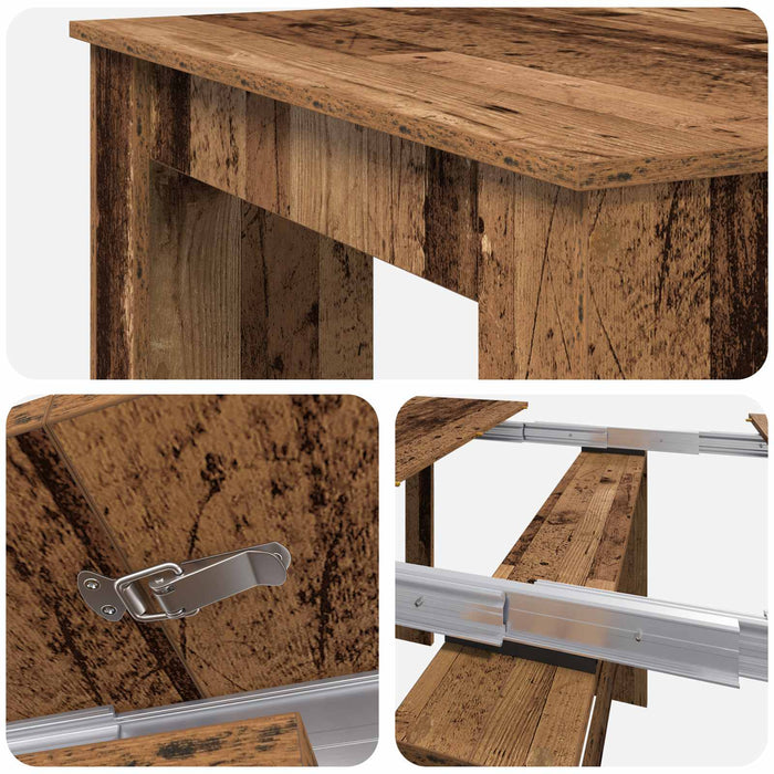 Masă de dining 180 x 85 x 75 cm Lemn prelucrat Lemn vechi - WALTI WALTI