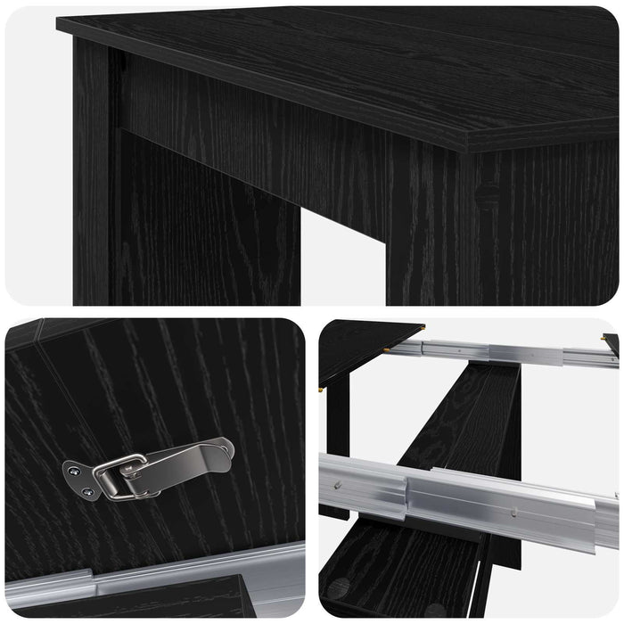 Masă de dining 240 x 85 x 75 cm Lemn prelucrat Stejar Negru - WALTI WALTI