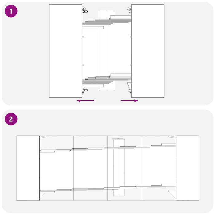 Masă de dining 240 x 85 x 75 cm Lemn prelucrat Sonoma gri - WALTI WALTI