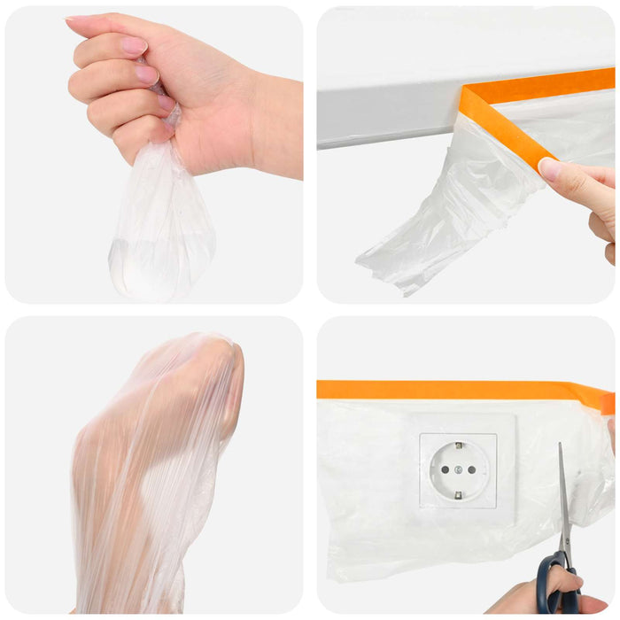 Foie de praf cu bandă adezivă 12 pcs Transparent 140 x 3300 cm - WALTI WALTI