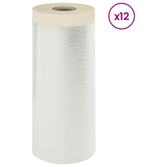 Folie de Praful cu Bandă Adezivă 12 pcs 110 x 3300 cm HDPE - WALTI WALTI