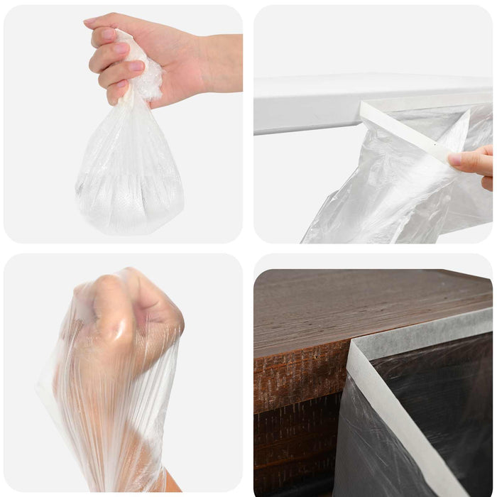 Folie de Praful cu Bandă Adezivă 12 pcs 240 x 2000 cm HDPE - WALTI WALTI