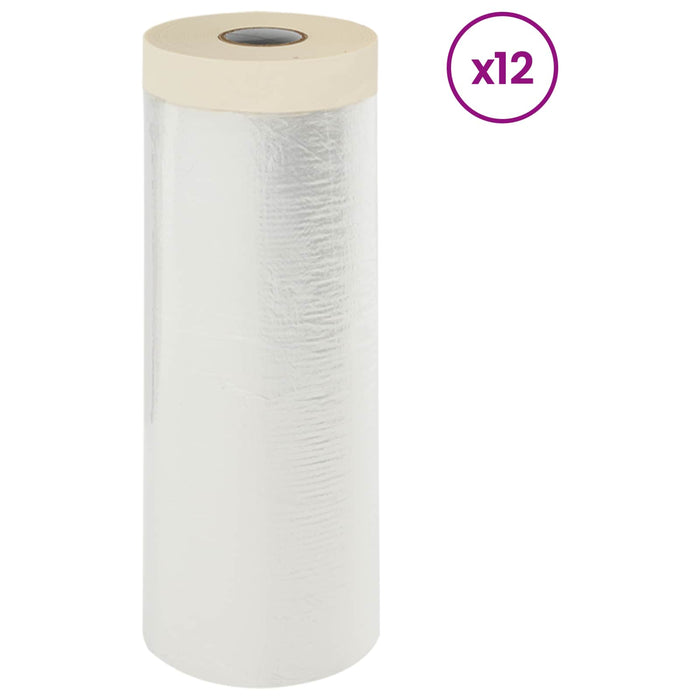 Folie de Praful cu Bandă Adezivă 12 pcs 240 x 2000 cm HDPE - WALTI WALTI