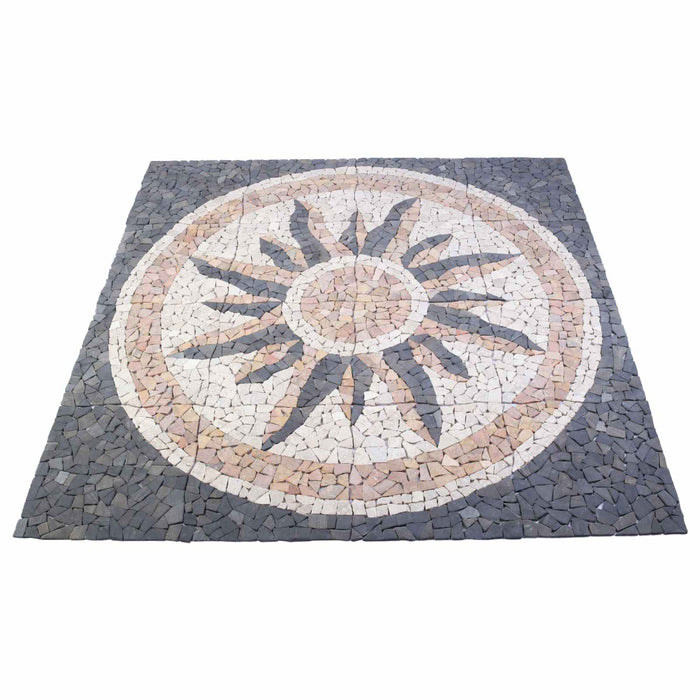 Placi de mozaic cu model de soare Multicolour 120 x 120 cm WALTI