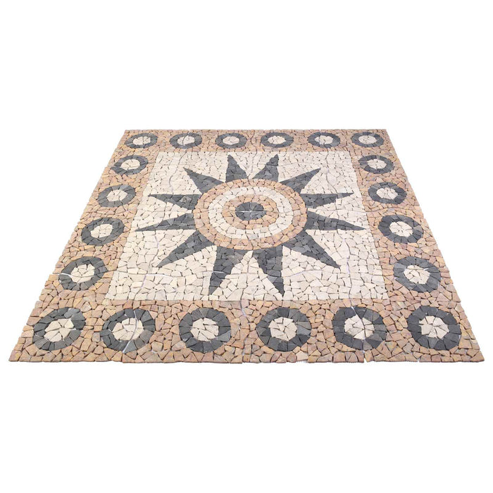 Plăci mozaic cu model floral Multicolour 120 x 120 cm Marmură WALTI