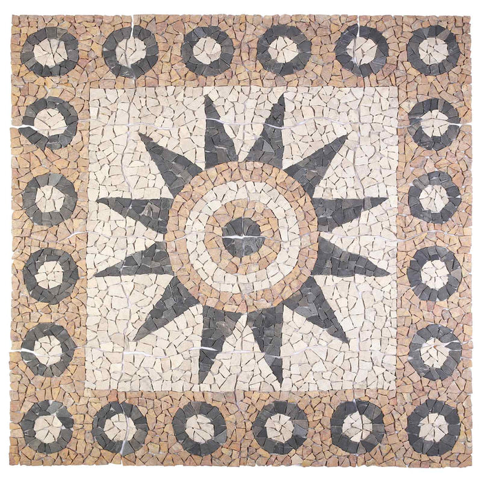 Plăci mozaic cu model floral Multicolour 120 x 120 cm Marmură WALTI