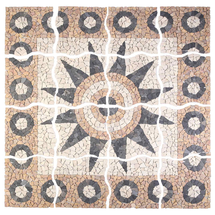 Plăci mozaic cu model floral Multicolour 120 x 120 cm Marmură WALTI
