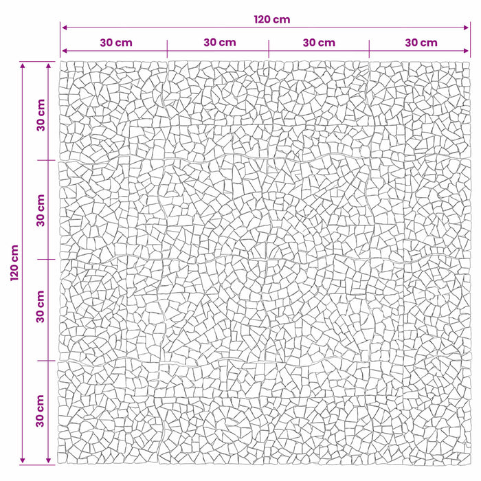 Plăci mozaic cu model floral Multicolour 120 x 120 cm Marmură WALTI