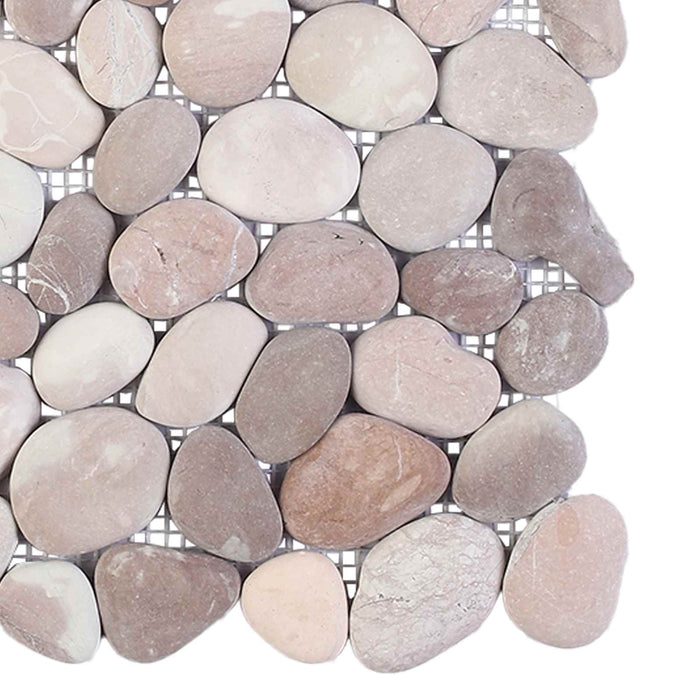 Plăci din pietriș Bej și roz pal 30 x 30 cm Pietriș de râu WALTI